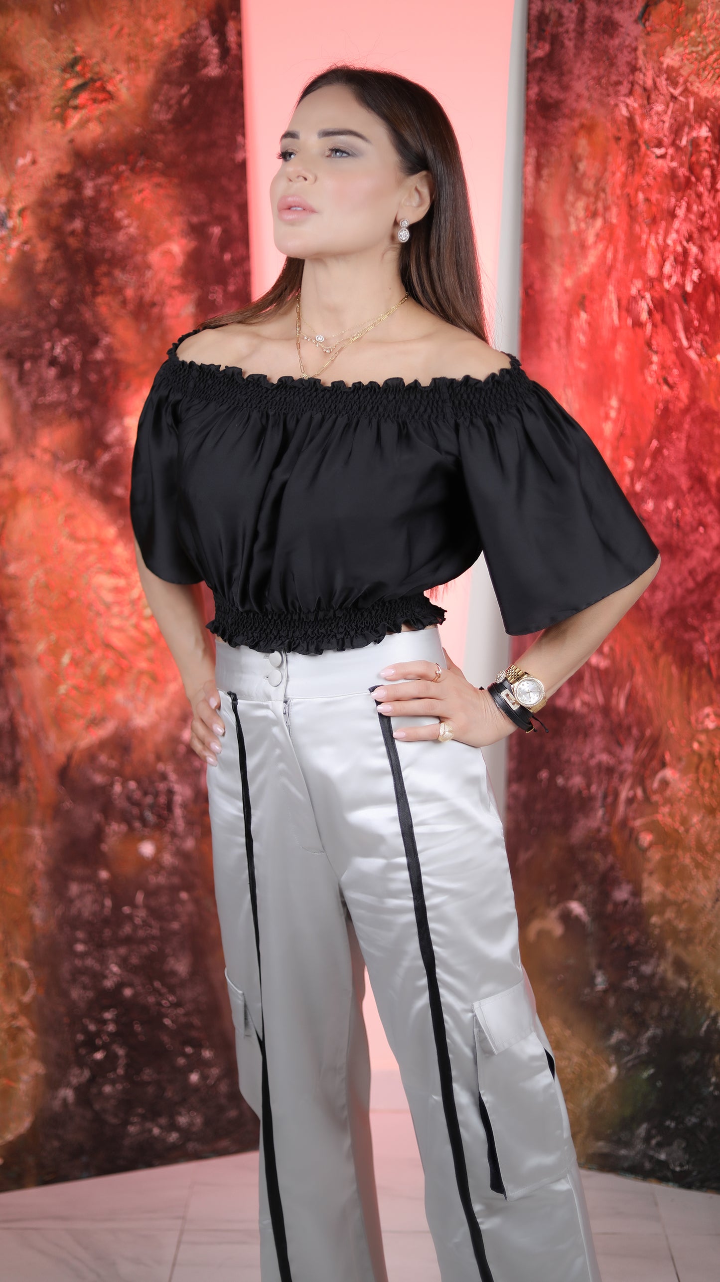 Cropped Satin - Top