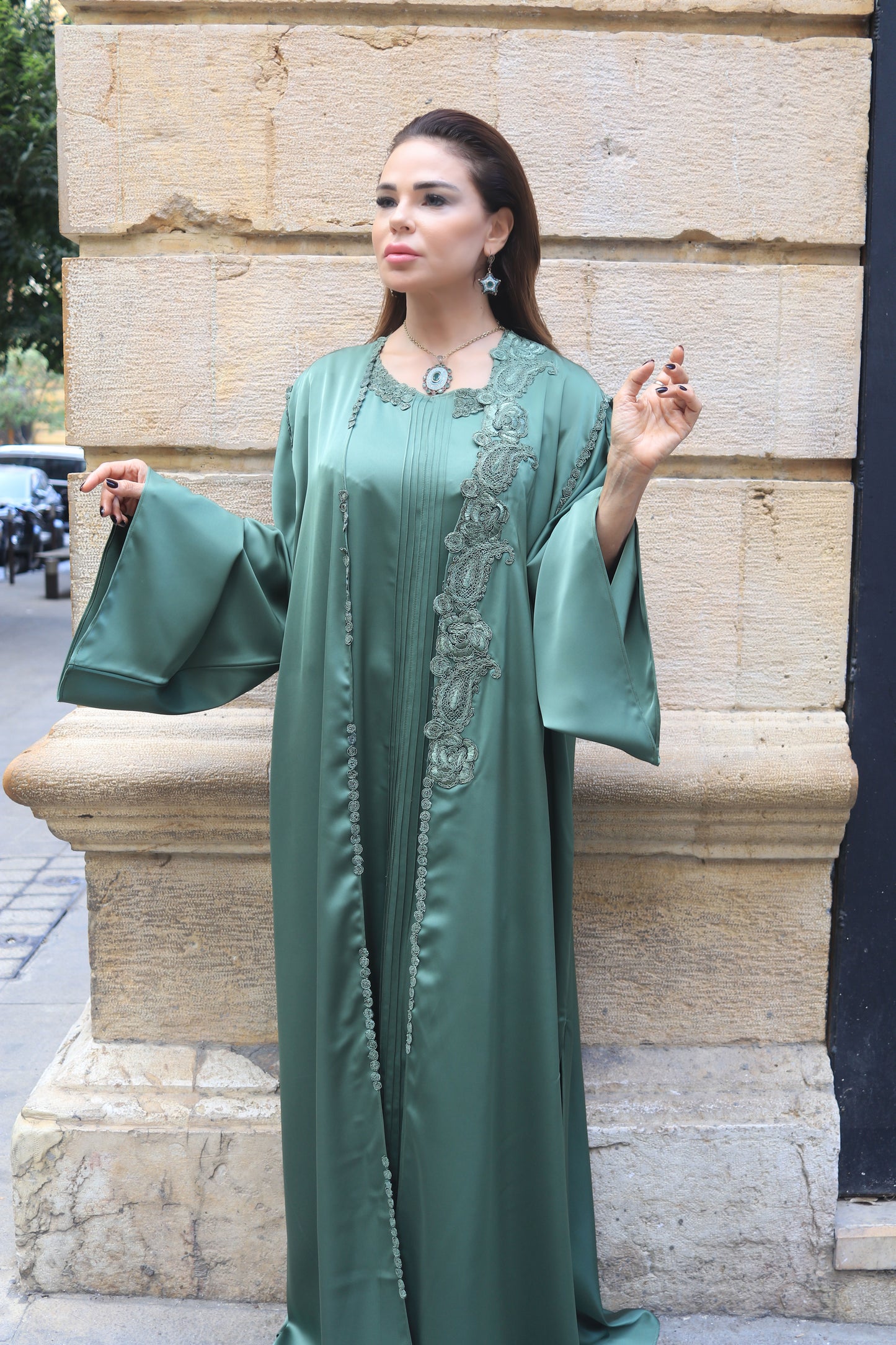Turquoise abaya