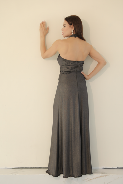 Bronze Draped Dress