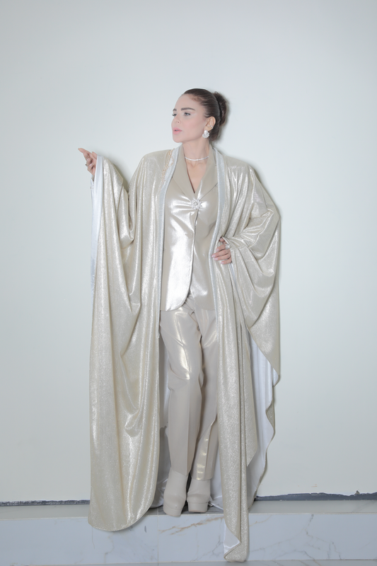 Gold Glitter Cape Abaya