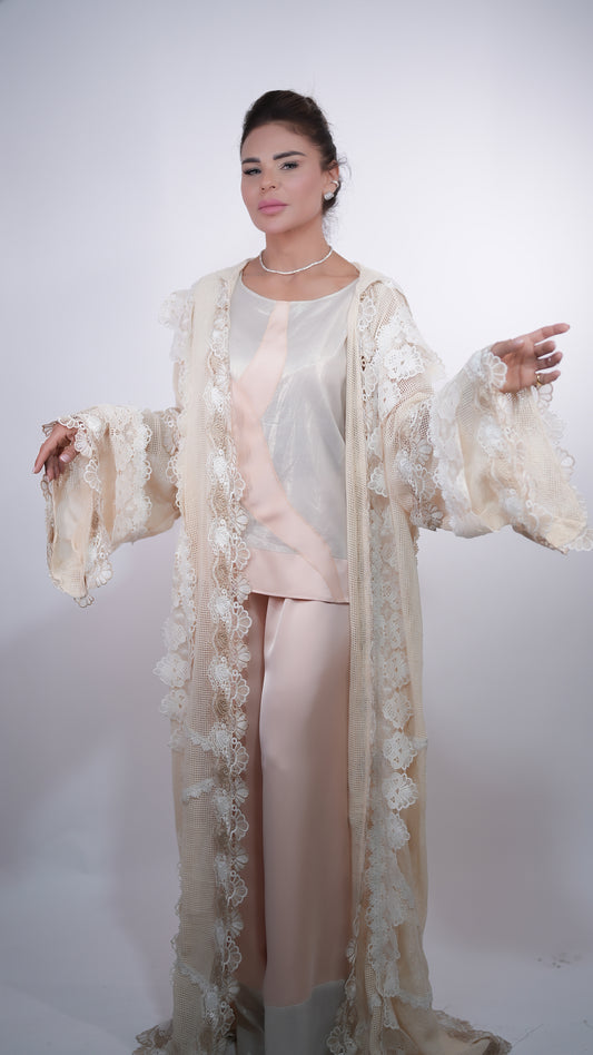 Off-White Cotton Abaya