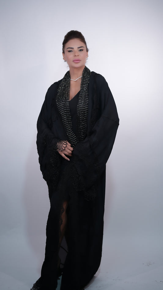 Black Muslin Abaya