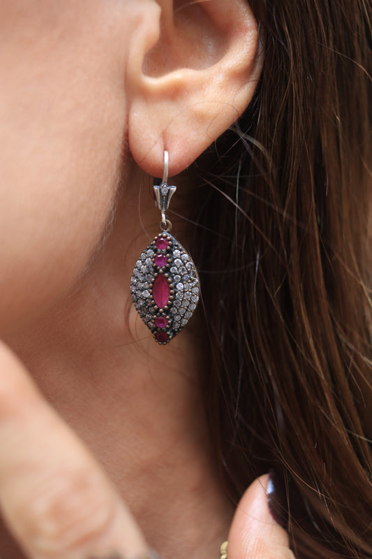 Red Stone - Earrings