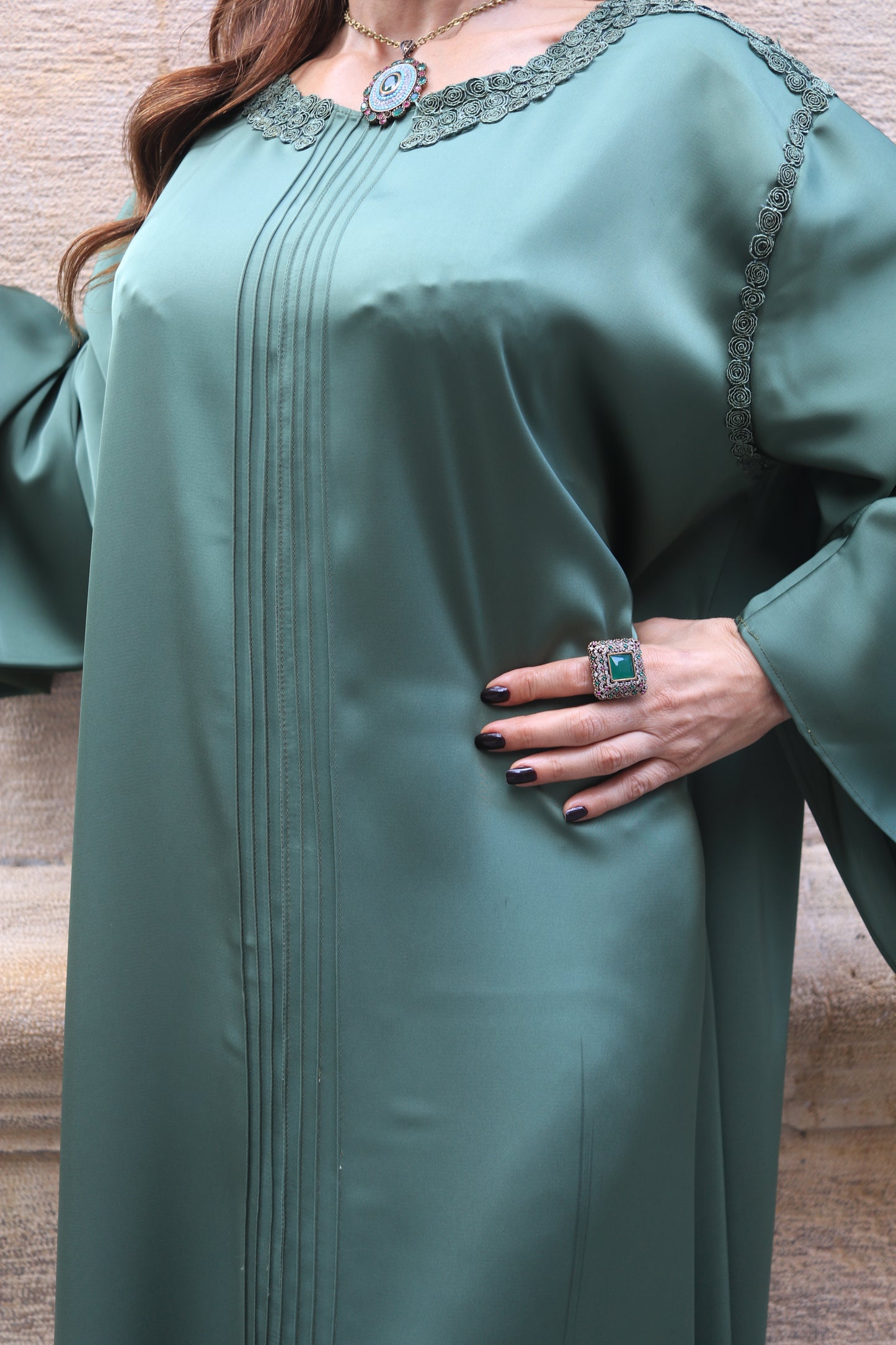 Turquoise abaya