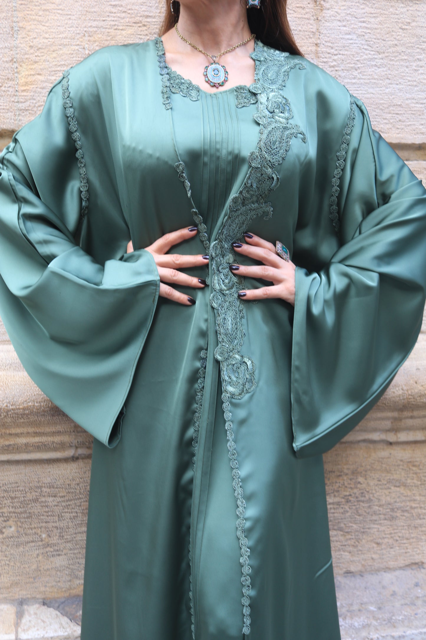 Turquoise abaya
