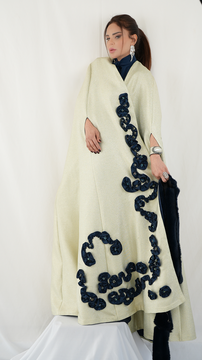 Gold Glitter Cap Abaya
