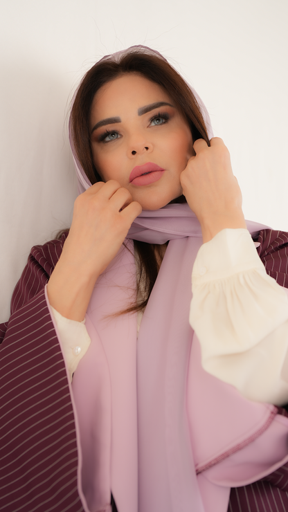 Burgundy Blazer Abaya