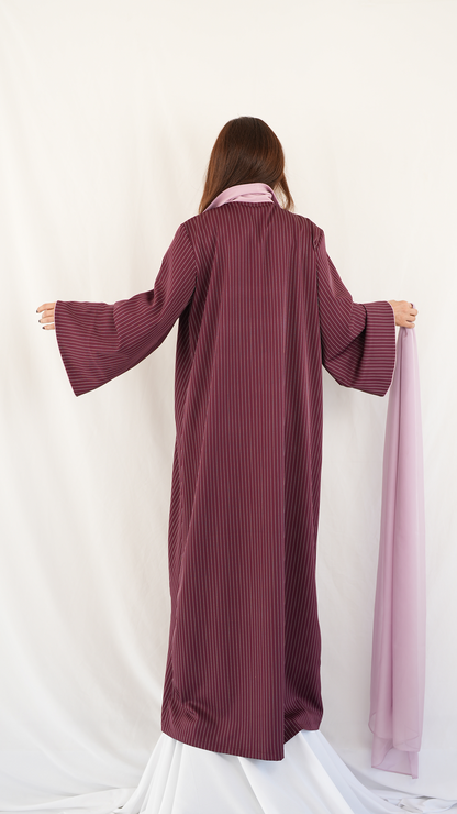 Burgundy Blazer Abaya
